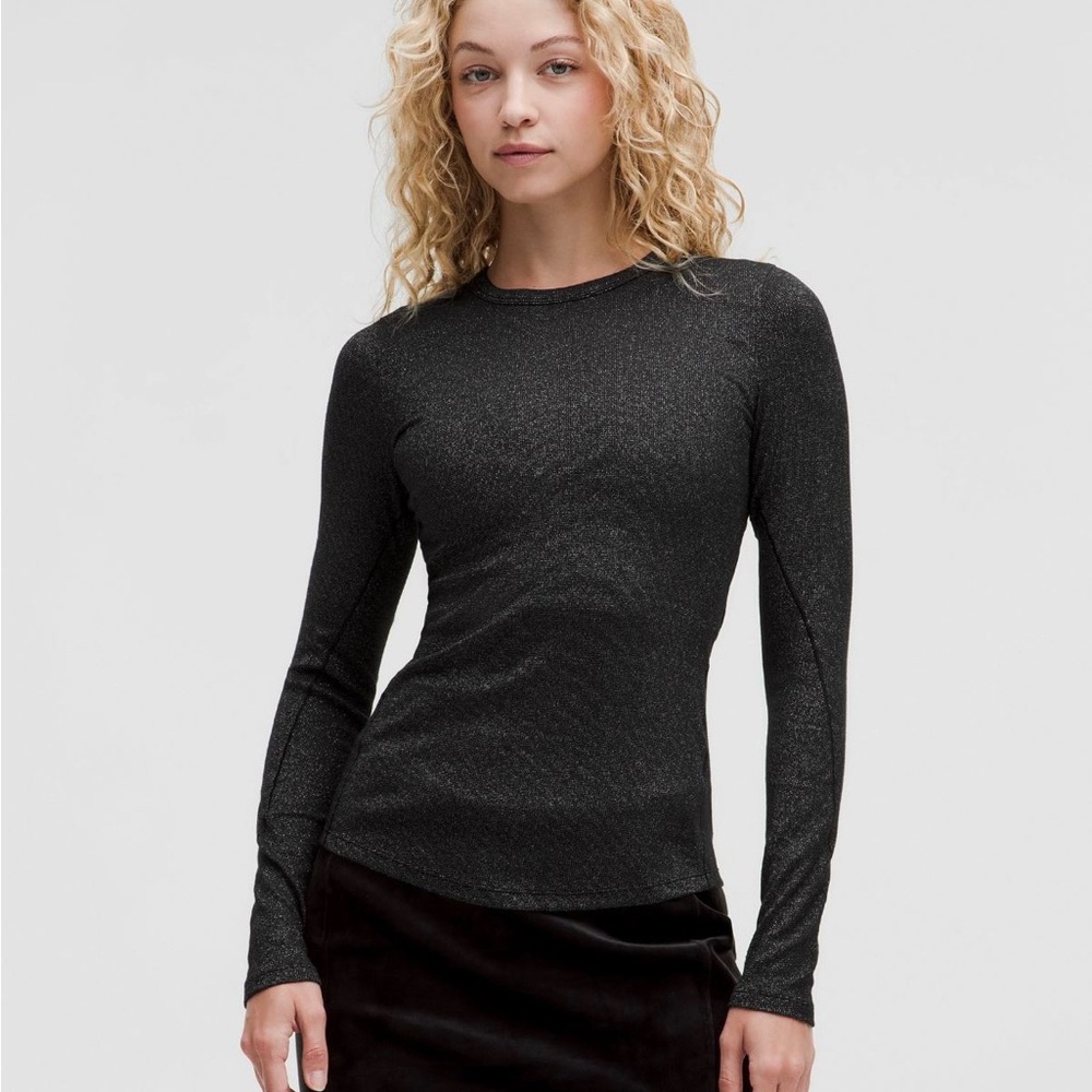 NWT Lululemon Hold Tight Long-Sleeve Shirt Sparkle (Size 8)